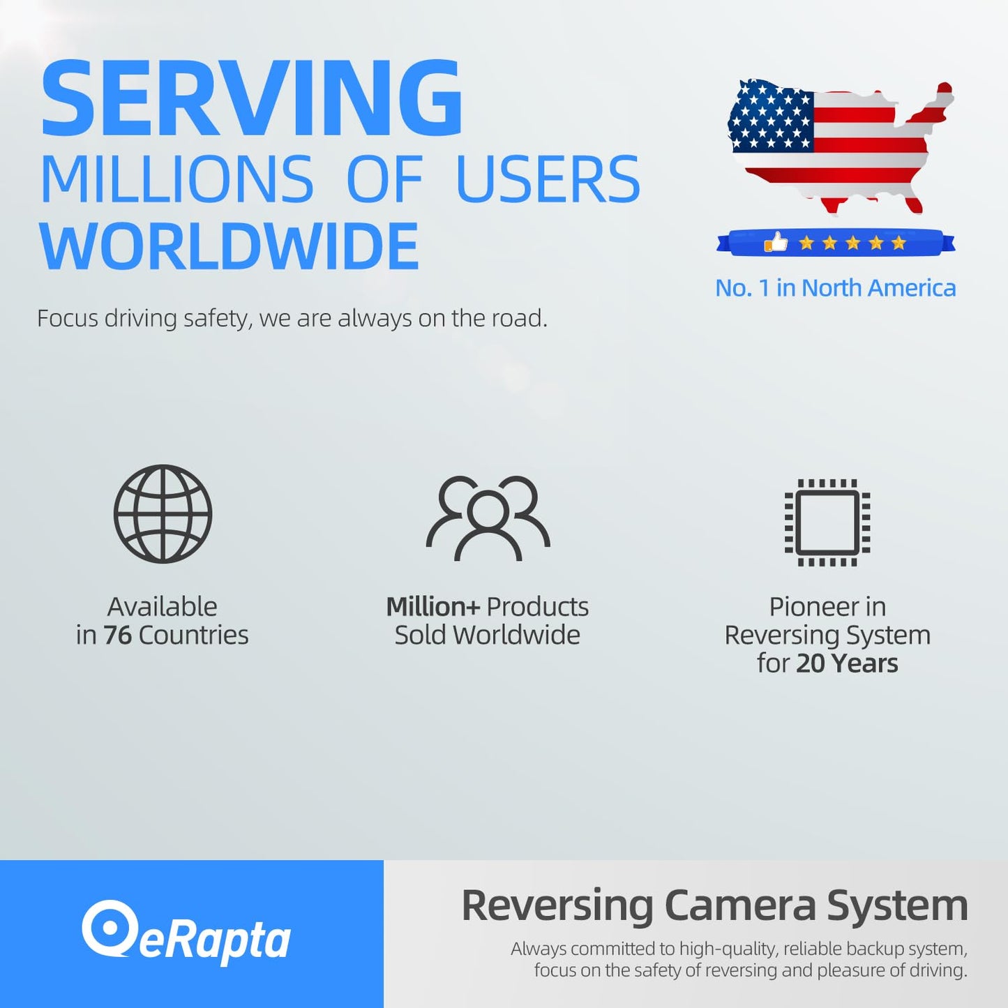 eRapta HD 1080P Backup Camera,AHD Compatible,License Plate Rear View Camera for Car,Metal Housing,IP69 Waterproof Rearview Universal Reverse Cam Kit for Vehicle SUV RV Pickup,AGQT01