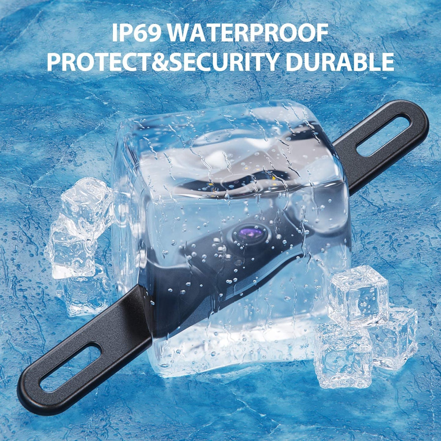 Cámara de visión trasera inalámbrica eRapta ERT03 1080P con monitor para coche, camioneta y pickup.