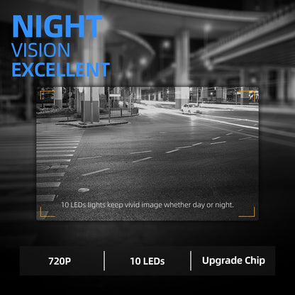 eRapta ERT01 HD Backup Camera Rear View License Plate Reverse Camera Universal for Pickup Truck Car SUV 149 Degree Perfect Angle Night Vision IP69K Level Waterproof