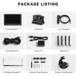 eRapta Magnetic Wireless Backup Camera 7 inch Monitor for Car Truck RV Trailer Hitching Horse Fifth Wheels with IP69 Waterproof ACT702