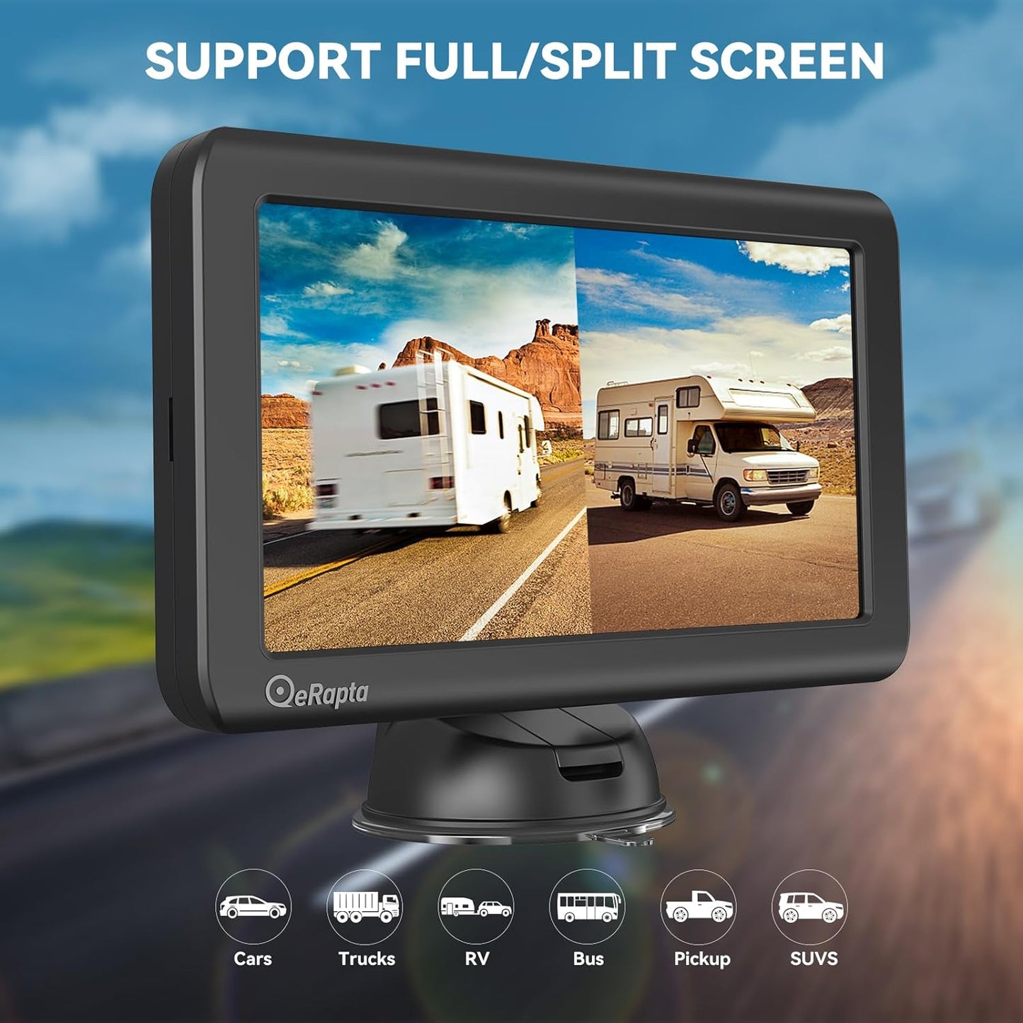 eRapta Wireless Backup Camera Magnetic: 5” Portable, 1-Min Install-Free Trailer Backup Camera with FHD1080P, Infrared Night Vision, 150° Wide-Angle View for Trailer/RV/Truck/Car/Tractor ACT501