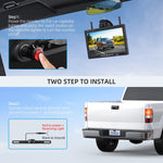 eRapta Wireless Backup Camera 7 Inch Rear View Monitor Kit HD 1080P Easy Installation 2 Channels Waterproof Night Vision Reverse Cam for Camper Van Truck Trailer AWT7