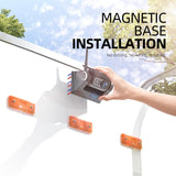 eRapta Magnetic Solar Wireless Backup Camera 5” Monitor, 1 Min DIY Installation, HD 1080P, 328ft Transmission, 9600mAh Rechargeable Camera System for RV, Trailer, Truck, Camping Vehicle X5