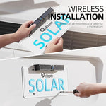 eRapta Solar Wireless Backup Camera with 4800mAh Battery, 3 Mins DIY Install, 7" 1080P Monitor, IR Night Vision IP69K Waterproof Rear View License Plate Reverse Cam for Cars Trucks Trailers RV