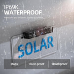 eRapta Solar Wireless Backup Camera with 4800mAh Battery, 3 Mins DIY Install, 7" 1080P Monitor, IR Night Vision IP69K Waterproof Rear View License Plate Reverse Cam for Cars Trucks Trailers RV