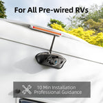 eRapta Wireless RV Backup Camera System, 1080P 5'' Monitor with 1 Rear Camera, IR Night Vision, Recording, Wide Angle View, IP69K Waterproof, Compatible with Furrion Pre-Wired RV Truck Trailer AY5