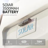 eRapta Solar Wireless Backup Camera with 4800mAh Battery, 3 Mins DIY Install, 7" 1080P Monitor, IR Night Vision IP69K Waterproof Rear View License Plate Reverse Cam for Cars Trucks Trailers RV