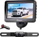 License plate backup camera with 4.3 inch display for pickup truck SUV rear view camera