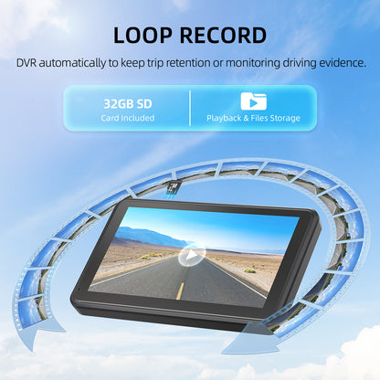 eRapta Magnetic Solar Wireless Backup Camera: HD1080P 7” Touchscreen Portable with DVR, BSD, 1-Min Install-Free IR Night Vision Hitch Backup Camera for Trailer/Truck/Small RV/Camper/Tractor-AWTCM702