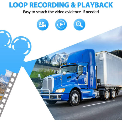 Cámara de visión trasera con cable eRapta, monitor de 10'', cámara de respaldo impermeable IP69 HD 1080P para coche, camión, caravana, remolque o furgoneta.