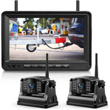 eRapta Magnetic Wireless Backup Camera 7 inch Monitor for Car Truck RV Trailer Hitching Horse Fifth Wheels with IP69 Waterproof ACT702