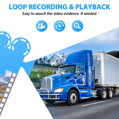 eRapta HD 1080p Backup Camera System Kit,10-inch Reversing Monitor with Quad Split Recording IP69 Waterproof, Rear View Side View Cameras, Backup Camera for RV Truck/Trailer/Tractor/Box/Camper AYX104