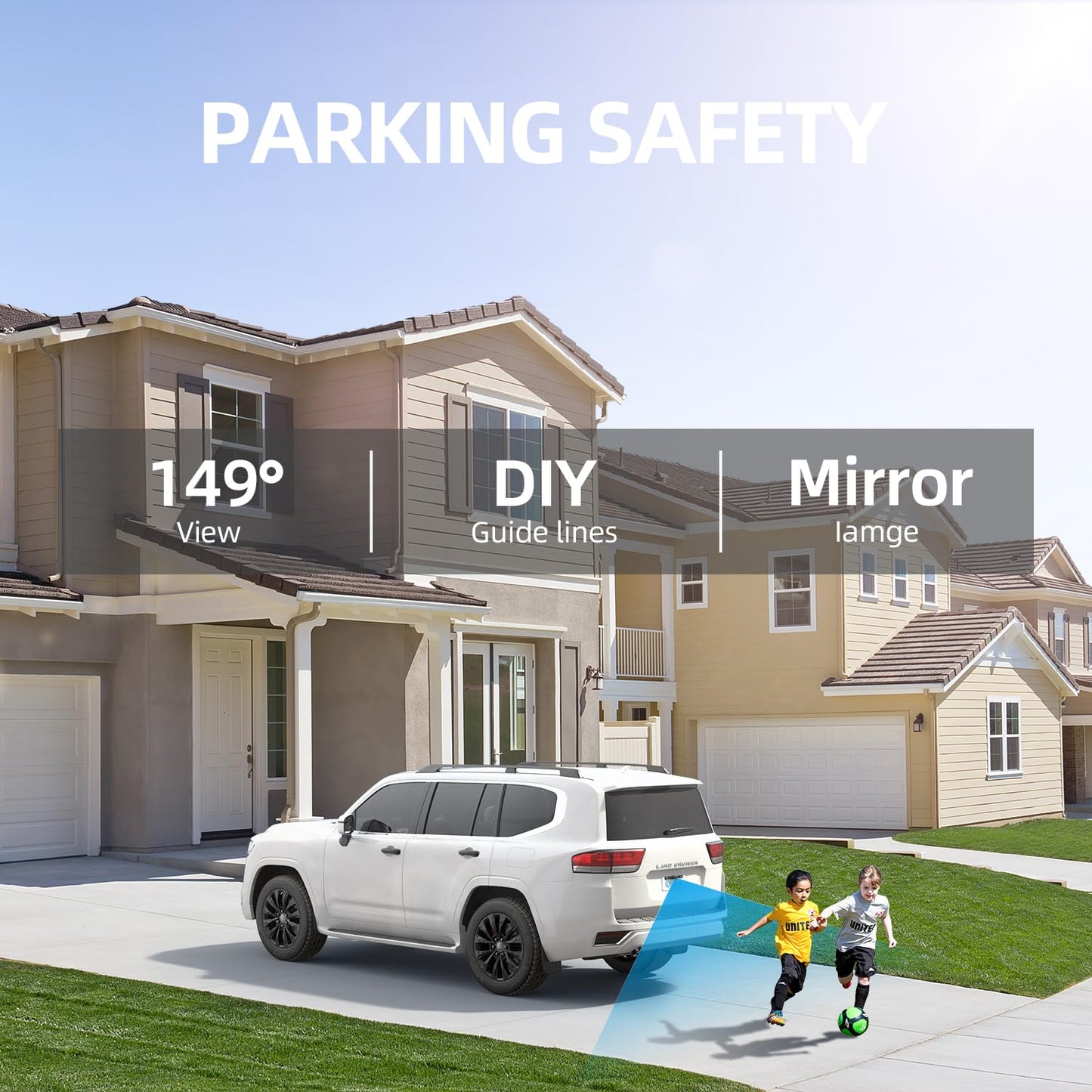 Cámara de visión trasera para matrícula con pantalla de 4.3 pulgadas para camioneta SUV