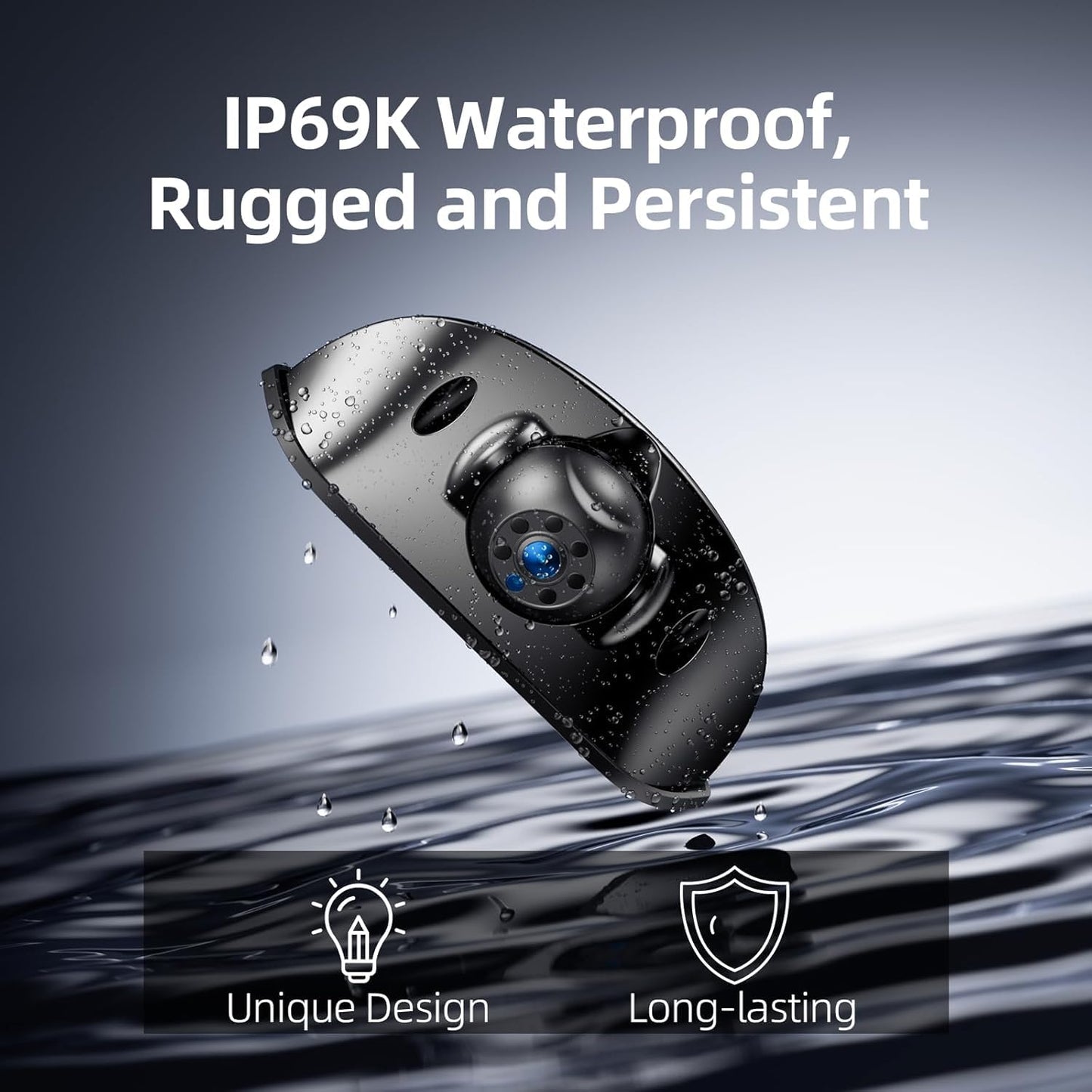 eRapta RV Backup Camera Wireless System for Furrion with 7-Inch Monitor 1080P, 1 Rear Camera, Wide-View, Video Recording, IR Night Vision, IP69 Waterproof, Plug and Play for Camper -AW7Y5