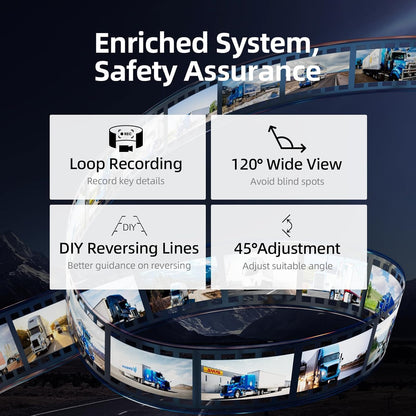 eRapta RV Backup Camera Wireless System for Furrion with 7-Inch Monitor 1080P, 1 Rear Camera, Wide-View, Video Recording, IR Night Vision, IP69 Waterproof, Plug and Play for Camper -AW7Y5