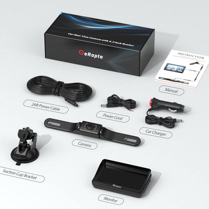 Cámara de visión trasera para matrícula con pantalla de 4.3 pulgadas para camioneta SUV