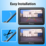 License plate backup camera with 4.3 inch display for pickup truck SUV rear view camera