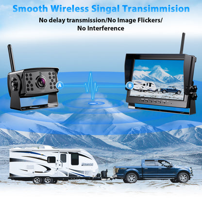 Sistema de cámara de visión trasera inalámbrica HD 1080P de 10 pulgadas