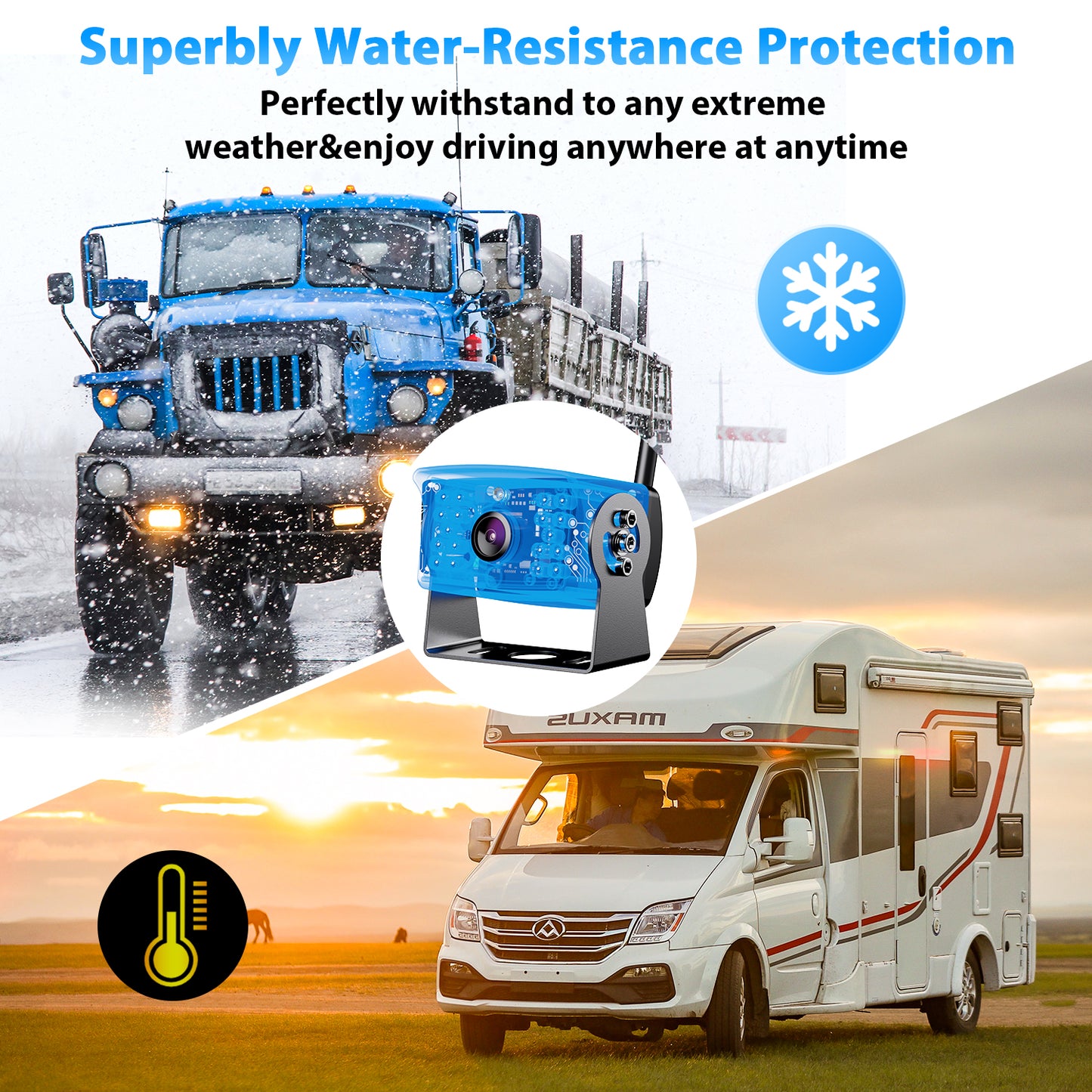 Sistema de cámara de visión trasera inalámbrica HD 1080P de 10 pulgadas