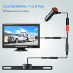 eRapta AY7 Backup Camera for Truck, 7''1080P Front & Rear View Monitor kit, IP69 Waterproof, Night Vision, DIY Grid Lines for RVs, Trucks, Bus, Semi-Trailers, Pickup