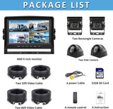 Backup Camera System with 9’’ Large Monitor and DVR for RV semi Box Truck Trailer Rear