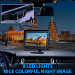 License plate backup camera with 4.3 inch display for pickup truck SUV rear view camera