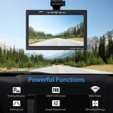 eRapta AY7 Backup Camera for Truck, 7''1080P Front & Rear View Monitor kit, IP69 Waterproof, Night Vision, DIY Grid Lines for RVs, Trucks, Bus, Semi-Trailers, Pickup