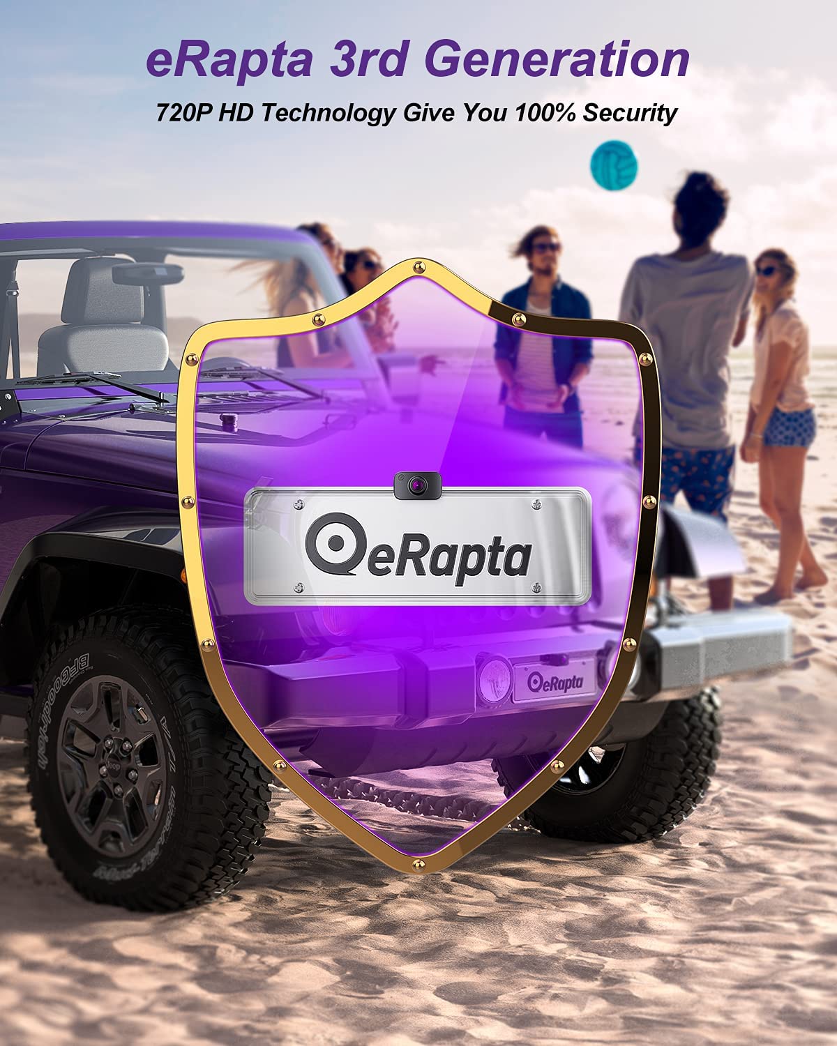 Cámara de visión trasera para matrícula HD 720P con función de marcha atrás