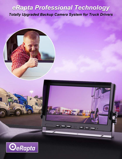 Sistema de cámara de respaldo eRapta con monitor más grande de 10"