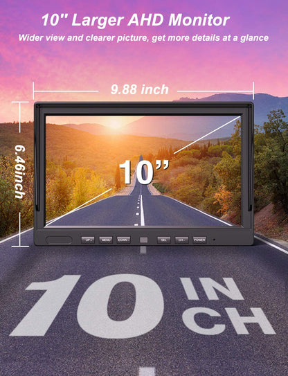 Sistema de cámara de respaldo eRapta con monitor más grande de 10"