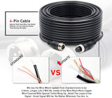 4-pin Cable for Wired Backup Camera System (34ft)