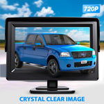 License plate backup camera with 4.3 inch display for pickup truck SUV rear view camera