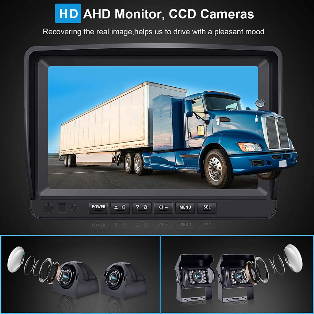  HD 1080P Backup Camera 9 Monitor DVR Kit,4 x IR Night