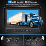 Backup Camera System with 9’’ Large Monitor and DVR for RV semi Box Truck Trailer Rear