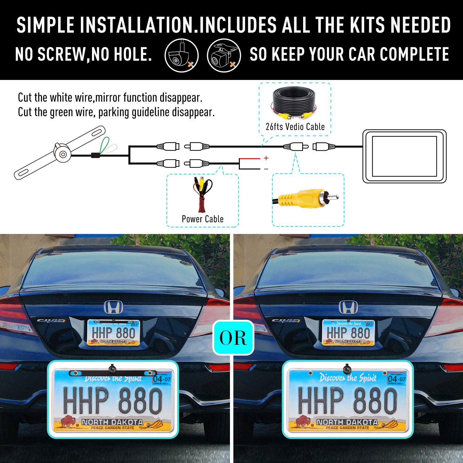 Install reversing camera