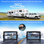 Backup Camera System with 9’’ Large Monitor and DVR for RV semi Box Truck Trailer Rear