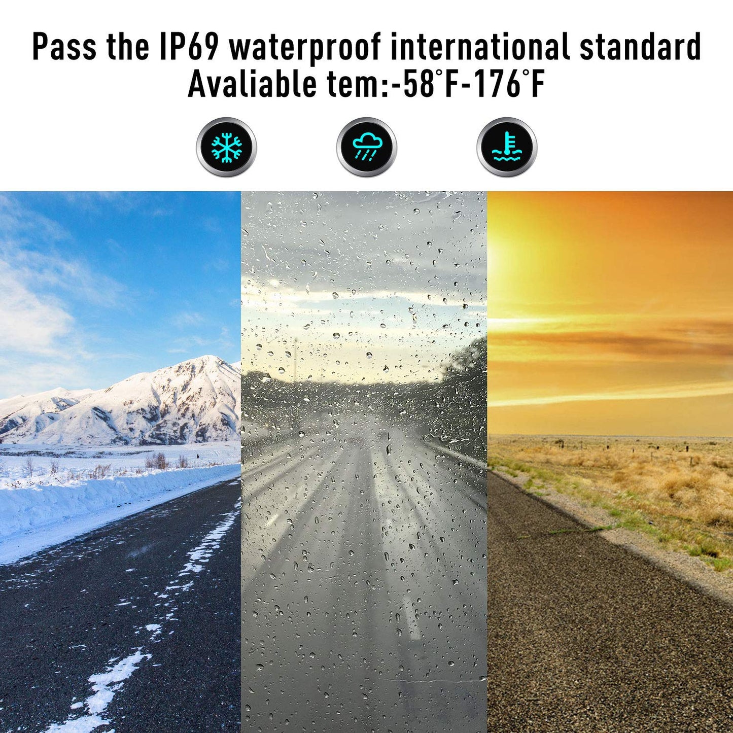 Waterproof car backup camera