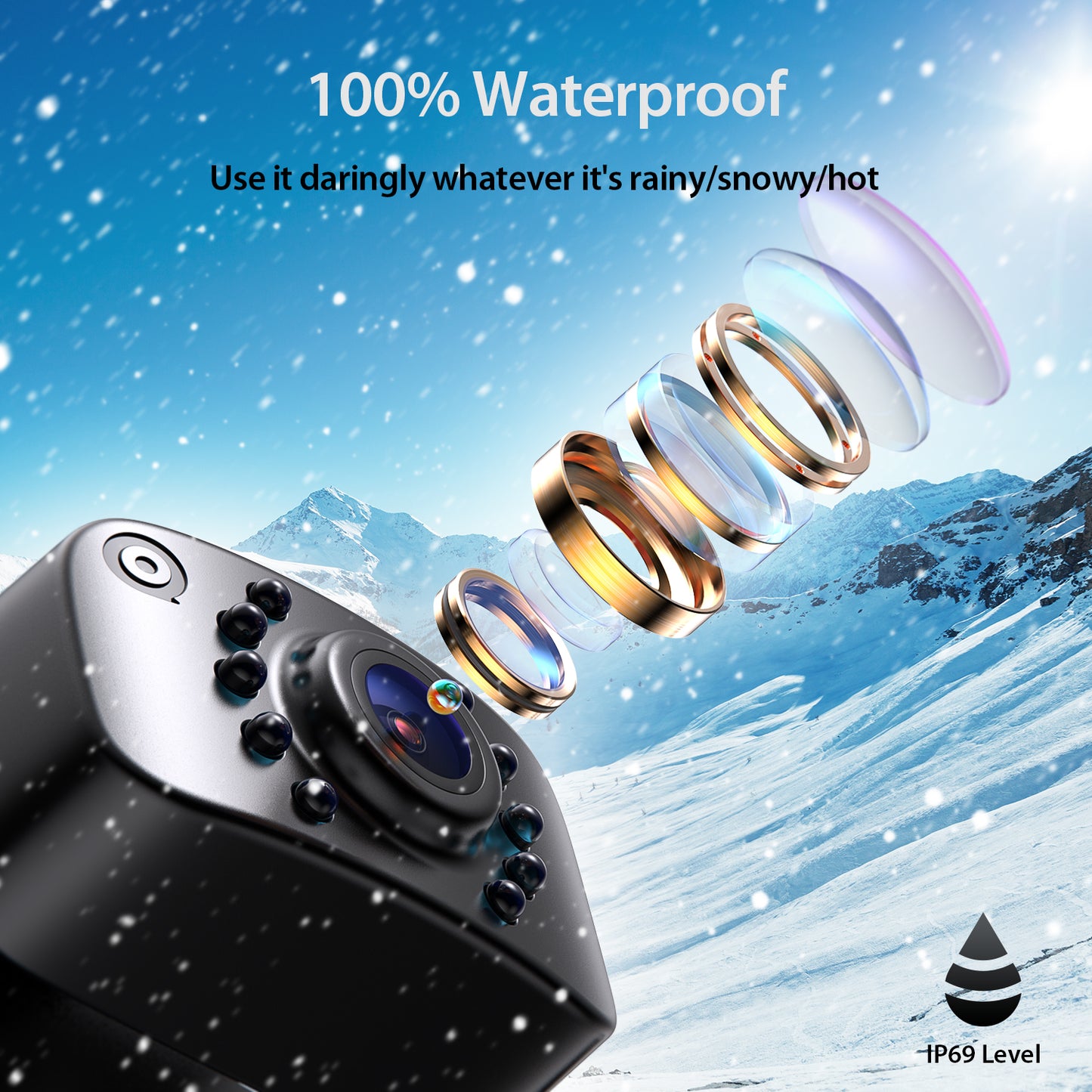 Car Backup Camera Auto Lighting with Night Vision and Waterproof