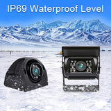 Backup Camera System with 9’’ Large Monitor and DVR for RV semi Box Truck Trailer Rear