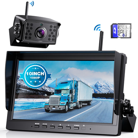 HD 1080P 10" Wireless Backup Camera System